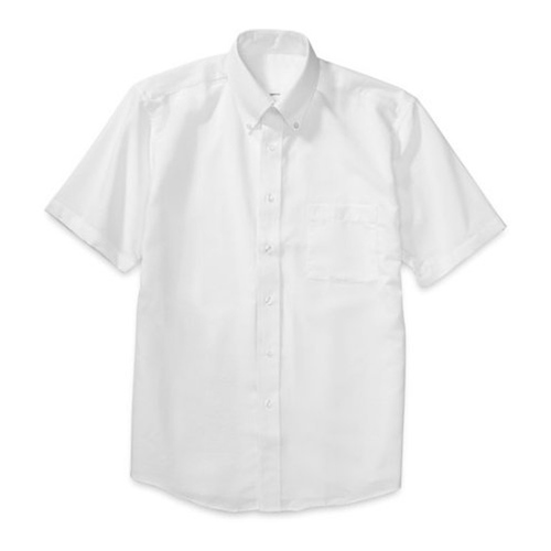 AR-Youth short sleeve white Oxford shirt with logo