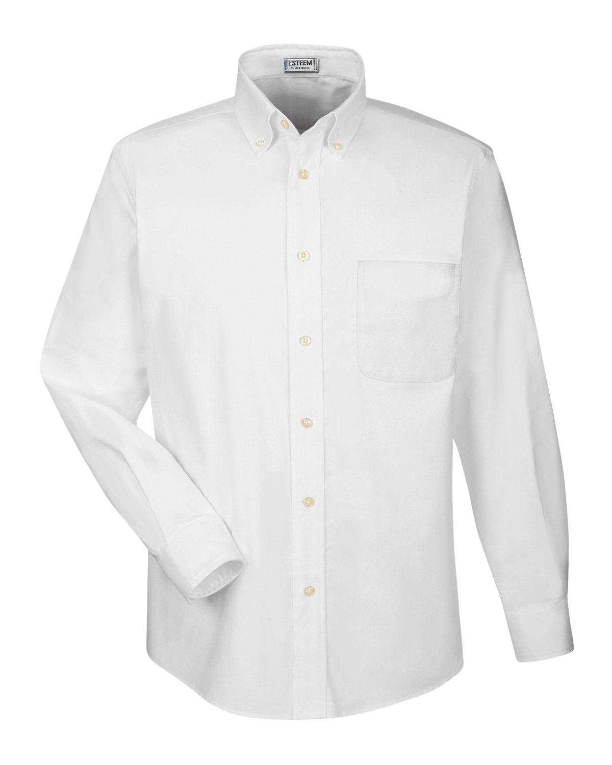 CVC 60/40 Men's long sleeve oxford shirt with logo - RES