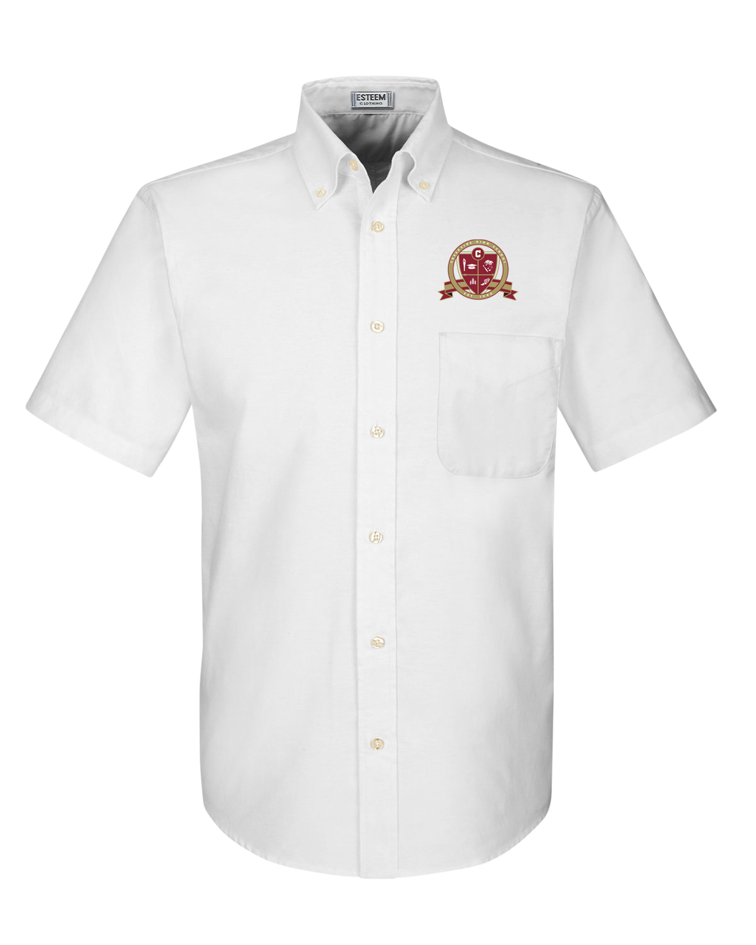 CR - 60% Cotton & 40% Polyester Men's S/S Oxford shirt - 33805