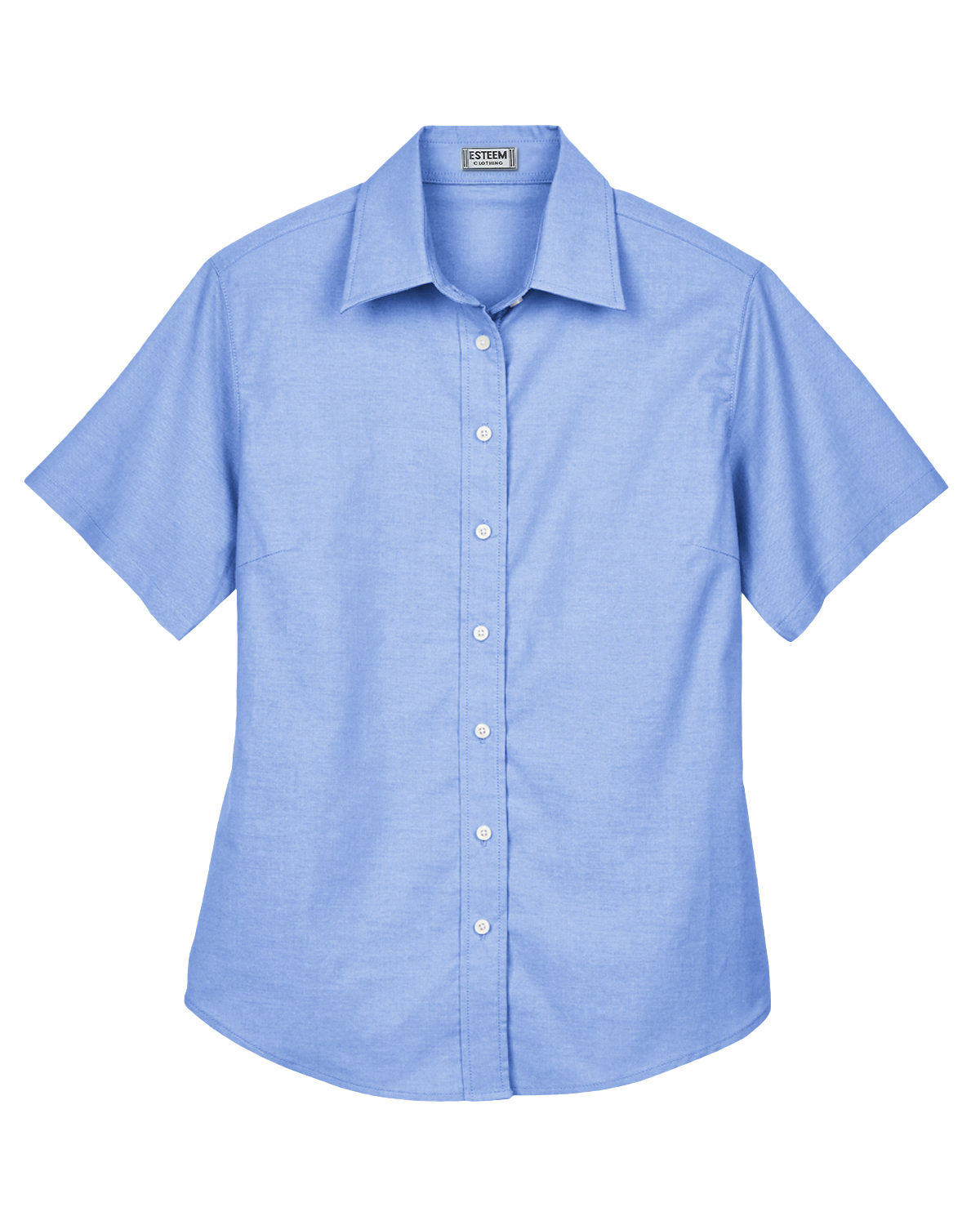 CVC 60/40 Ladies short sleeve oxford shirt with logo - RES