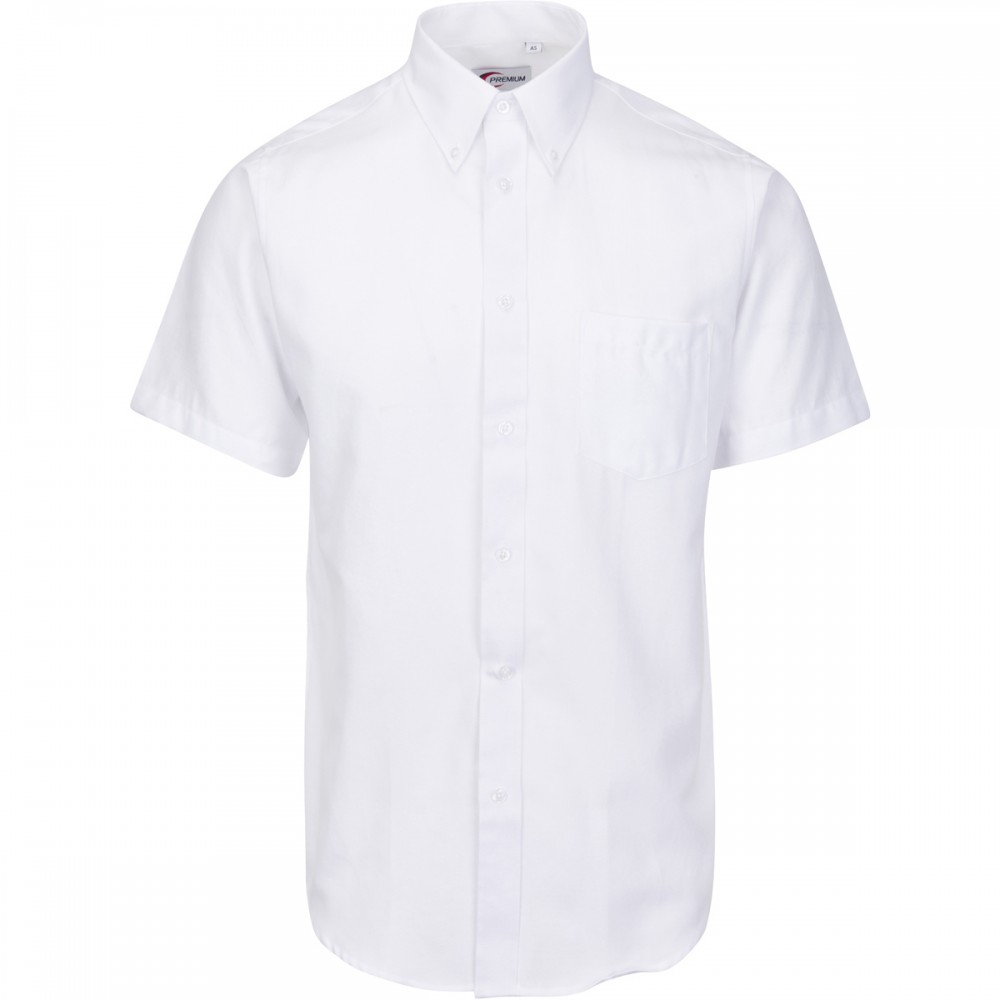 NFA-Short sleeve white Oxford shirt