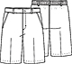 Toddler khaki shorts with elastic at waist