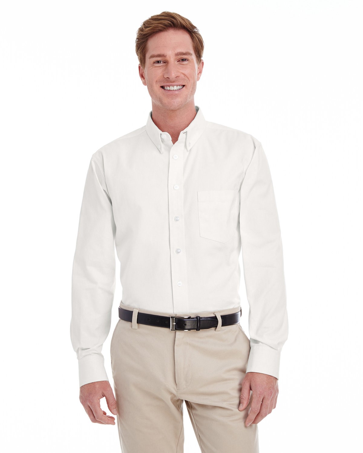 HARRITON- 100% Cotton Men's long sleeve Twill shirt