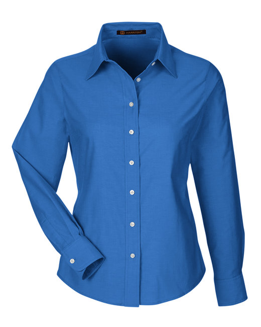 HARRITON-65% Cotton & 35% Polyester ladies L/S oxford shirt