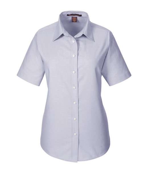 HARRITON-65% Cotton & 35% Polyester Ladies S/S Oxford shirt