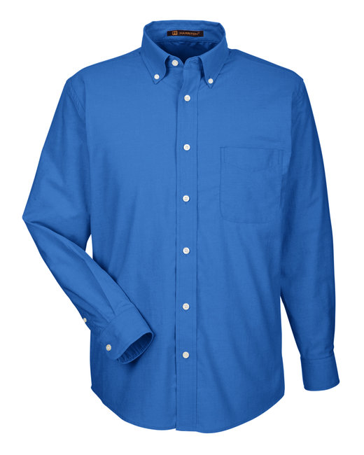 HARRITON-65% Cotton & 35% Polyester Men's L/S Oxford shirt