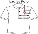 ladies polo left chest shirt